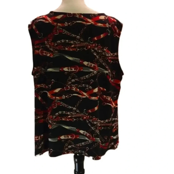 Jones Studio Womens Chain Print Tank Top Size 2X (tagged 24W) - Picture 4 of 8